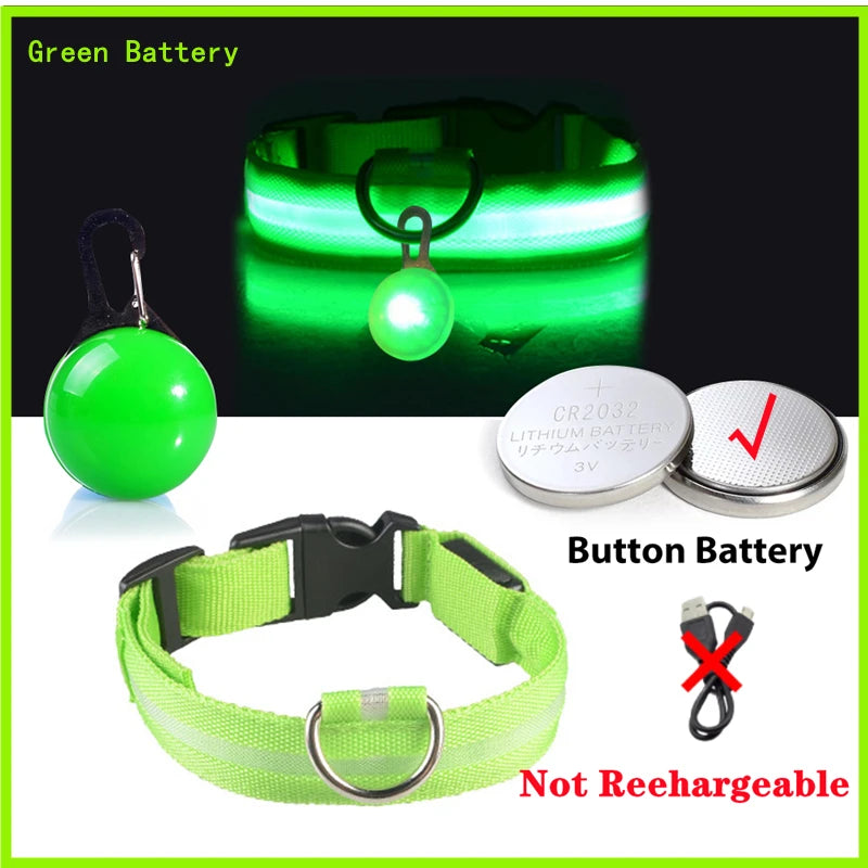 LED Dog Collar – Ultra-Bright Night Safety & USB Rechargeable