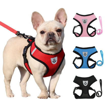 Breathable Soft Mesh Dog Harness – Choke-Free Reflective Vest