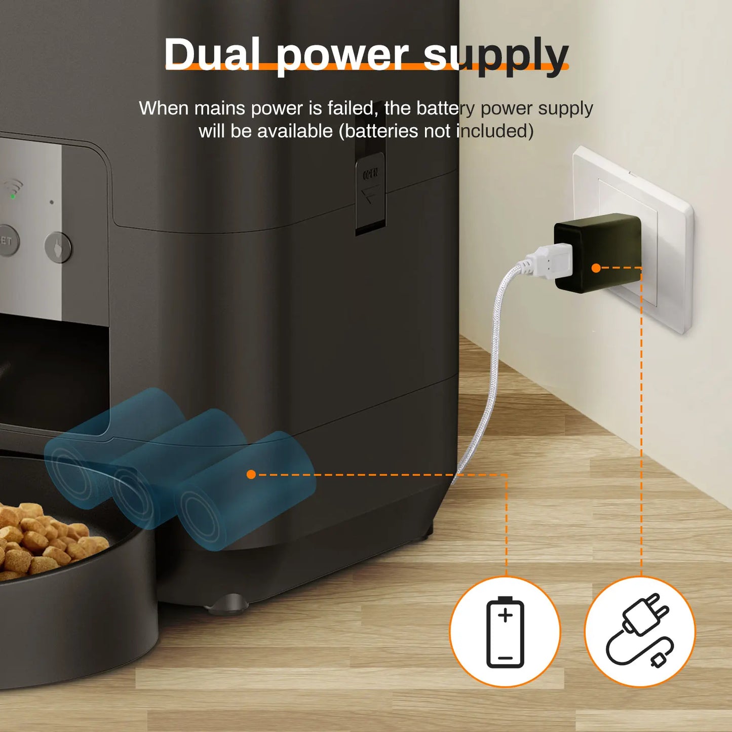 WiFi Automatic Pet Feeder | App Control, Programmable Timer & Voice