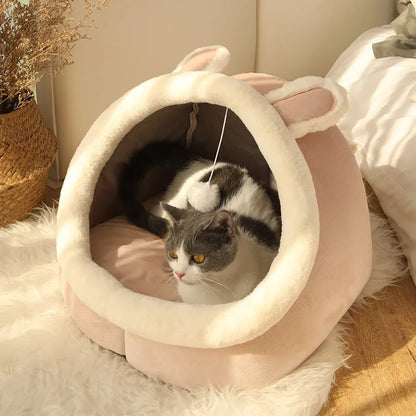 Thermal Insulated Cat Cave – High-Rebound Orthopedic Nest