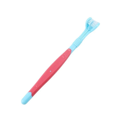 3-Sided Pet Dental Toothbrush – 360° Tartar Removal & Gum Care