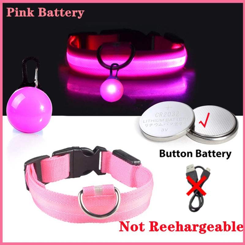 LED Dog Collar – Ultra-Bright Night Safety & USB Rechargeable