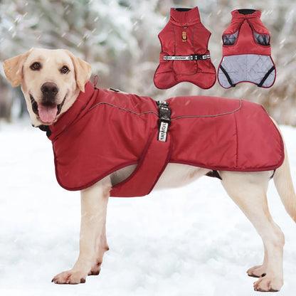 Winter Coat for Dogs | Large Dog Adjustable Reflective Jacket