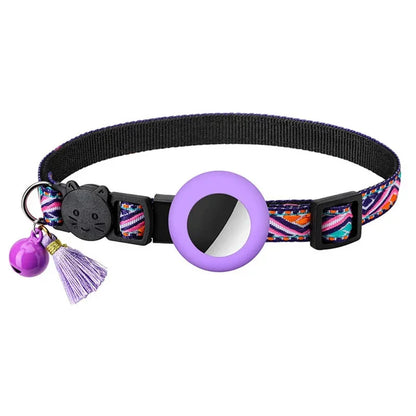 Reflective AirTag Cat Collar Holder – Safety Breakaway & Anti-Lost