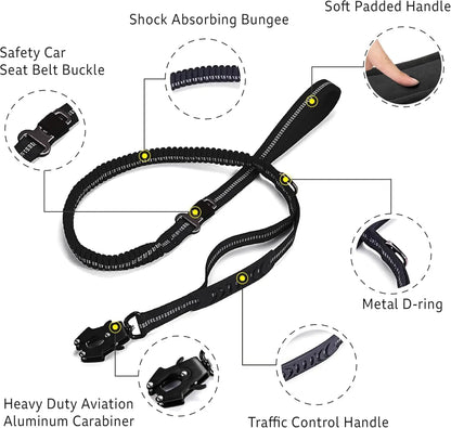 Tactical Bungee Dog Lead | Shock Absorbing, Car Safety & Control Handle