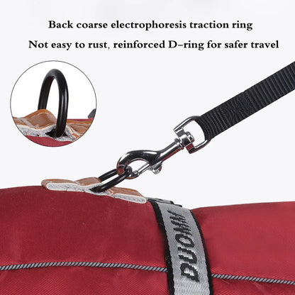 Winter Coat for Dogs | Large Dog Adjustable Reflective Jacket