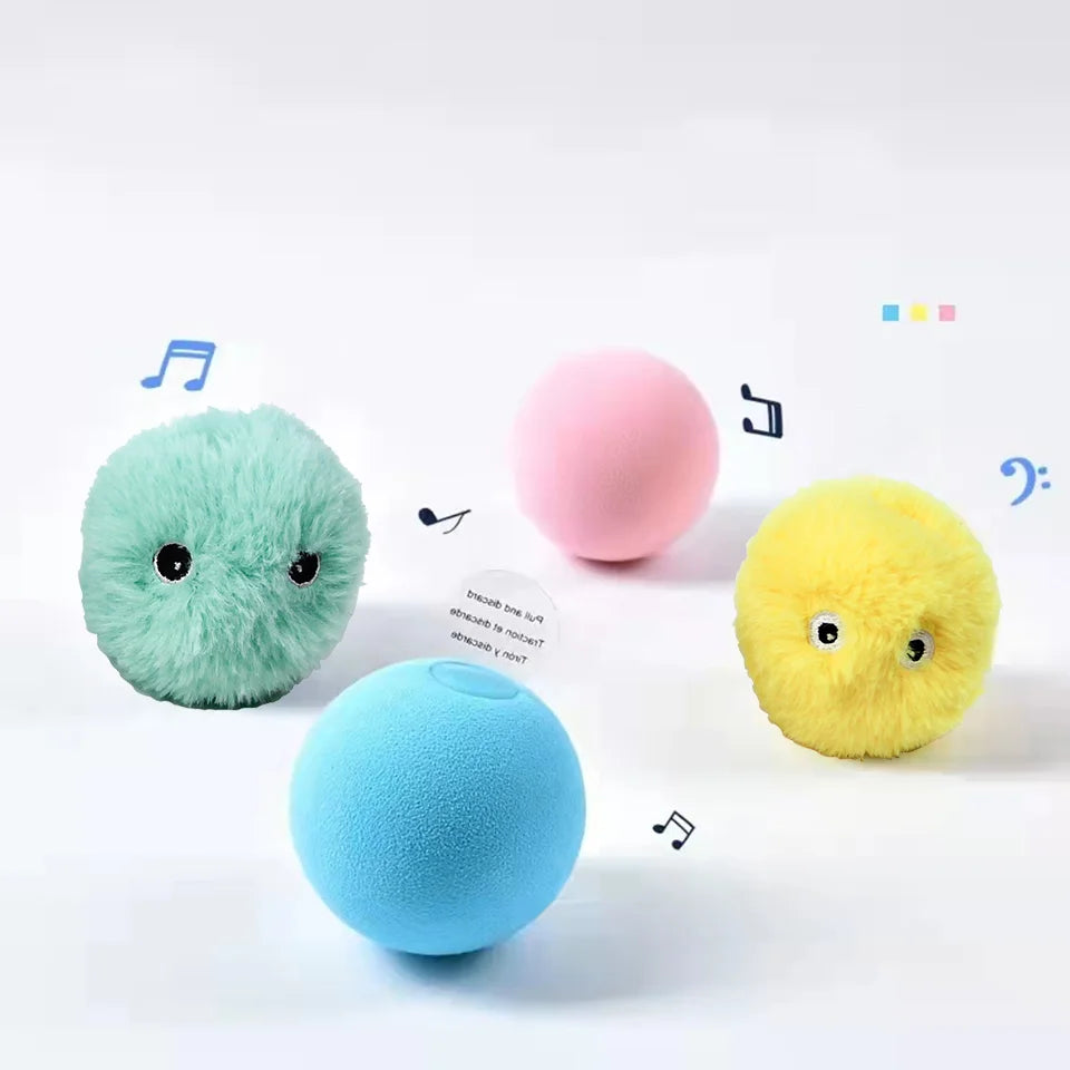 Interactive Chirping Cat Ball – Smart Touch Sound & Catnip Toy