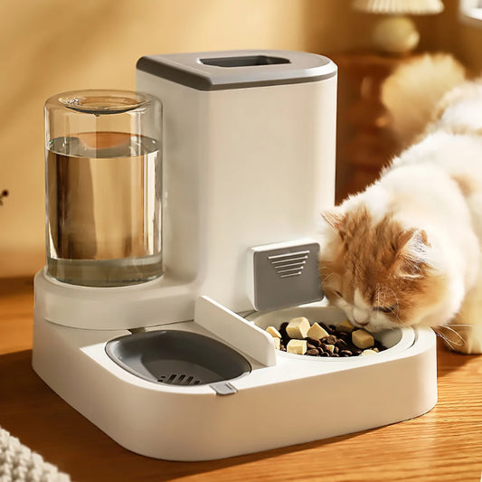 2-in-1 Gravity Cat Feeder – 7-Day Food & Water Station