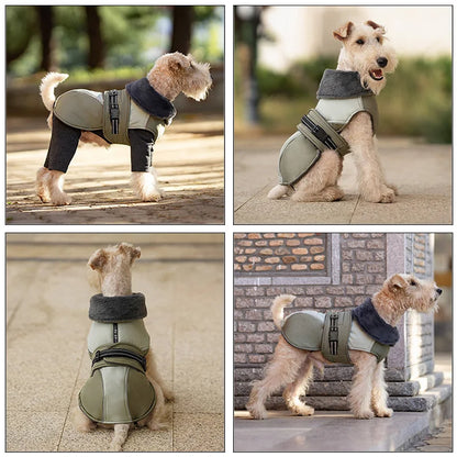 Dog Jacket with Harness | Plush Fleece Lining for Effortless Walks