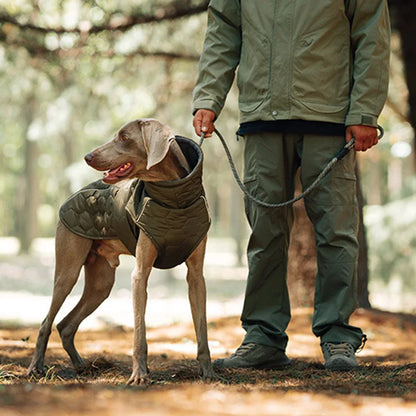 High Neck Dog Coat | Polar Fleece Lining & Reflective Winter Jacket
