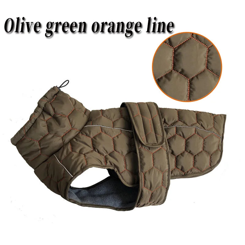 High Neck Dog Coat | Polar Fleece Lining & Reflective Winter Jacket