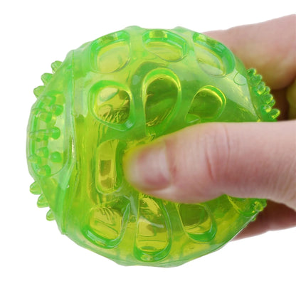 Durable Squeaky Dog Chew Ball – Teeth Cleaning & High Bounce Toy