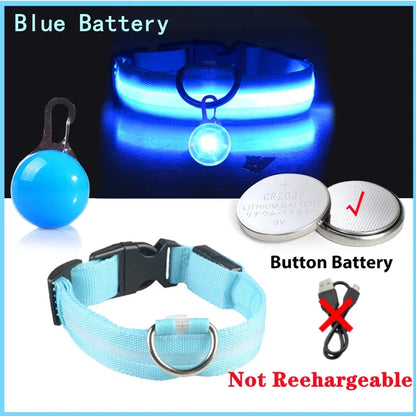 LED Dog Collar – Ultra-Bright Night Safety & USB Rechargeable