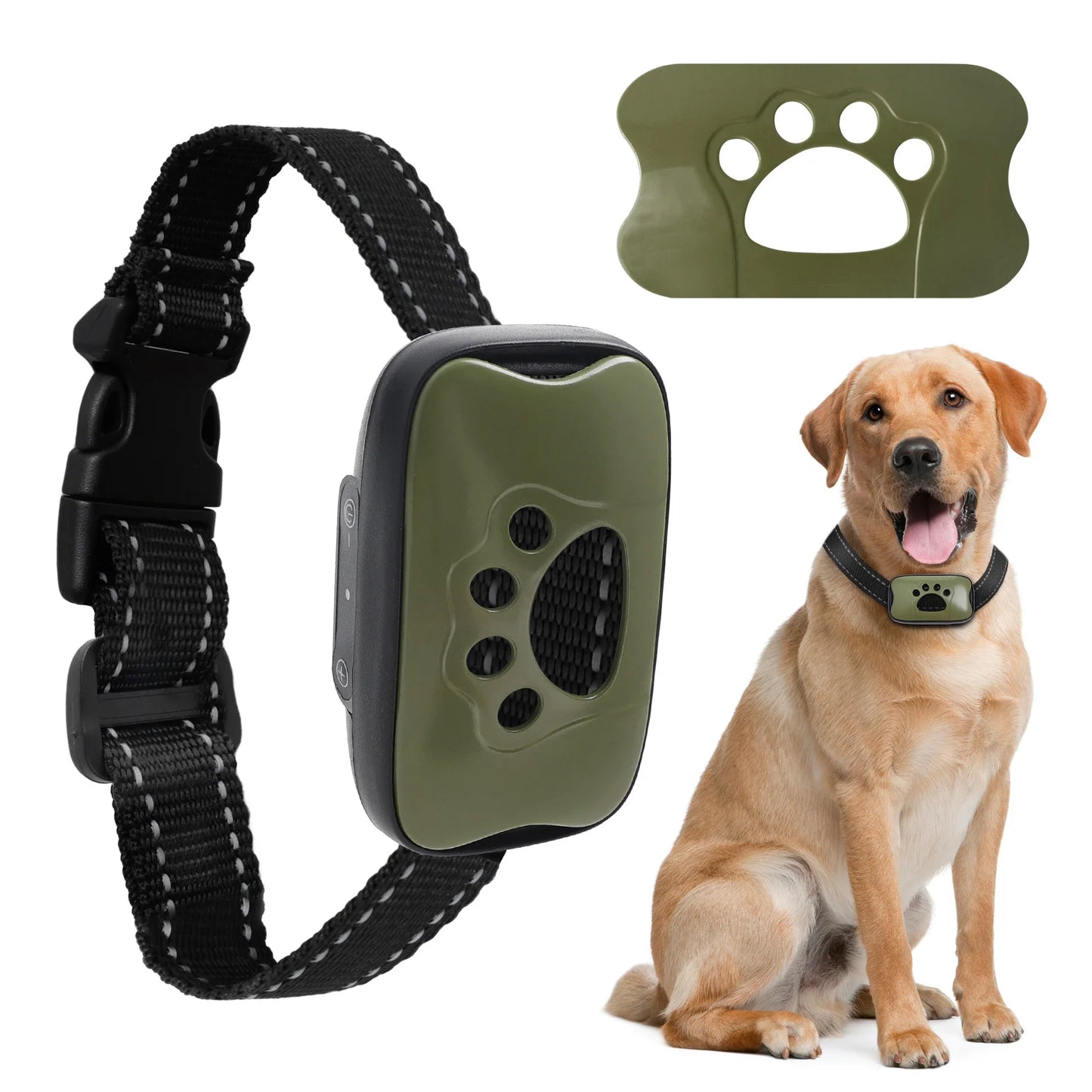 Humane No-Shock Vibration Bark Collar – Progressive Beep & Vibrate Trainer