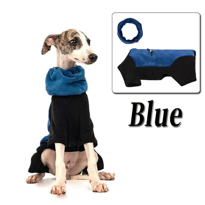 Fleece Dog Coat | High Neck Snood & Adjustable Waist Jumper