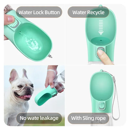 Leak-Proof Portable Dog Water Dispenser – One-Hand Hydration System